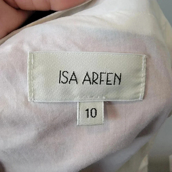 Isa Arfen Linen Mini Dress 10 Orange - Picture 8 of 11